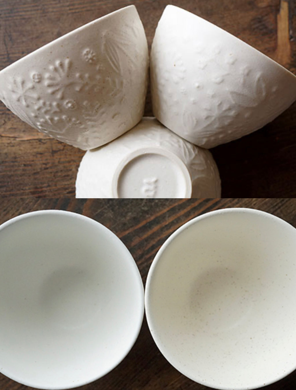 Yoshizawa kiln Matt White Botanical Round cup - Thumbnail 3