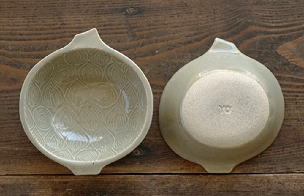 Yoshizawa kiln Pale Green Onion Bowl Small - Thumbnail 3