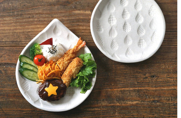 益子焼 Yoshizawa kiln Large Drop-shaped plate