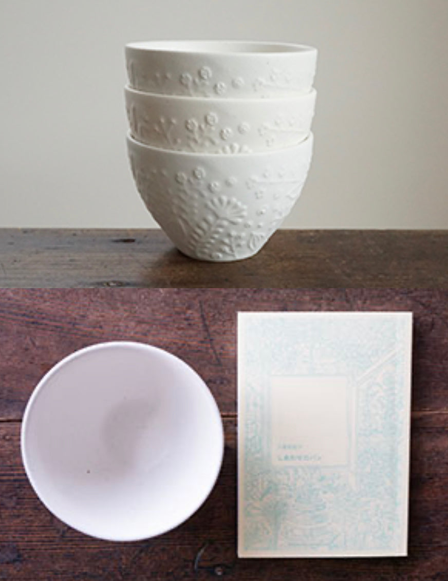 Yoshizawa kiln Matt White Botanical Round cup - Thumbnail 5