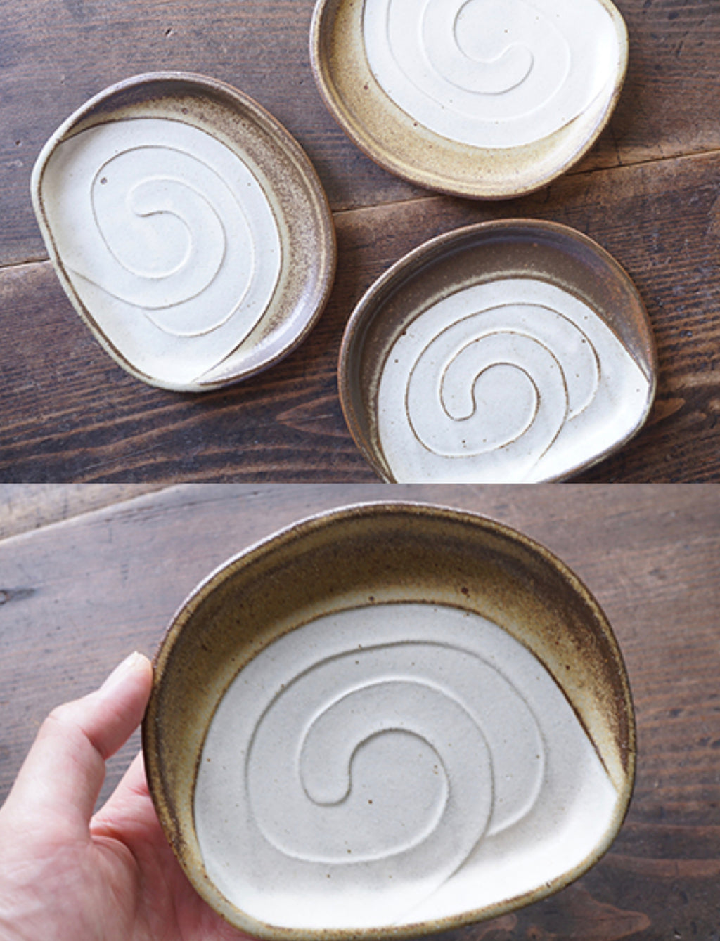 Yoshizawa kiln Roll cake small plate - Thumbnail 5