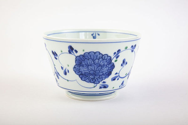 Shobido Kisen Kiln flower arabesque big deep noodle bowl