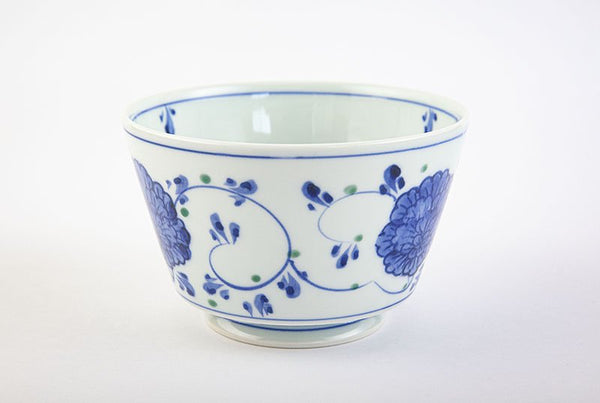 Shobido Kisen Kiln flower arabesque big deep noodle bowl