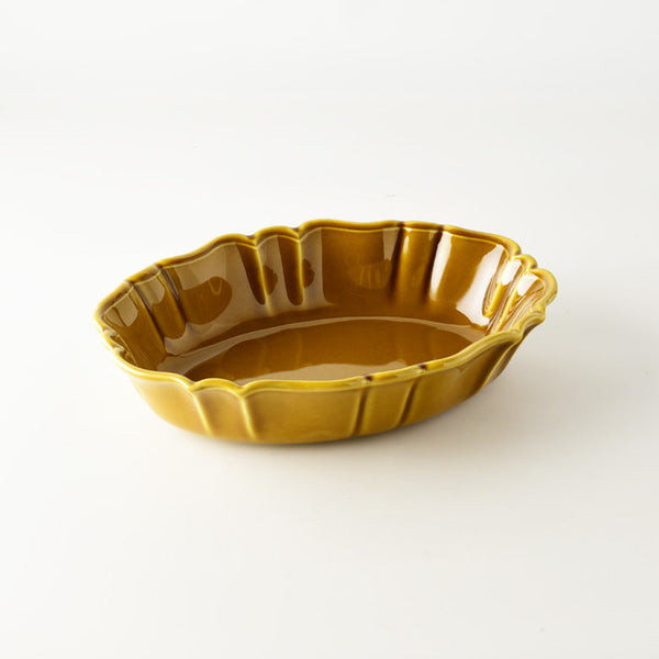 studio m' large rakott krumpli baking bowl, caramel