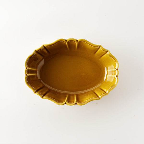 studio m' large rakott krumpli baking bowl, caramel