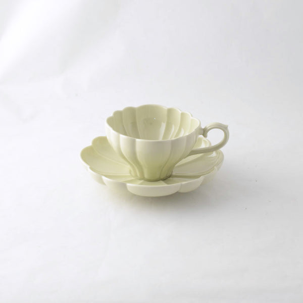 studio m' le bouquet cup and saucer, pale green