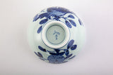 Shobido Kisen Kiln Old Sometsuke Flower and Bird Husband and Wife Bowls 古染 花鳥文飯碗