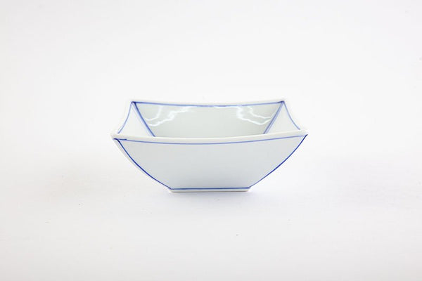 Korin Kiln Sometsuke Lined Square bowl 4.5” 染付間取【角小鉢】