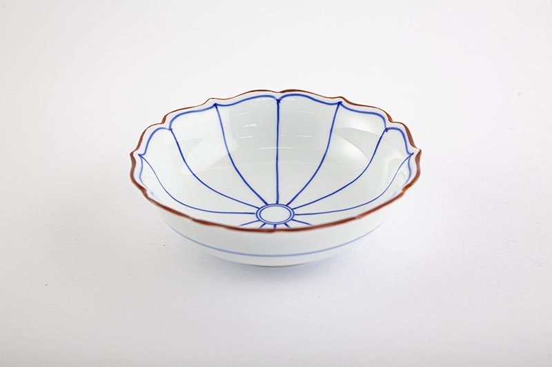 Shobido Kisen Kiln Mandarin Orange Split Kikyo Rim Multi-Purpose Small ...