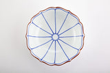 Shobido Kisen Kiln Mandarin Orange Split Kikyo Rim Multi-Purpose Small Bowl 染付みかん割 桔梗縁