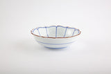 Shobido Kisen Kiln Mandarin Orange Split Kikyo Rim Multi-Purpose Small Bowl 染付みかん割 桔梗縁