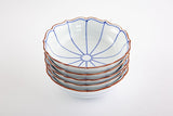 Shobido Kisen Kiln Mandarin Orange Split Kikyo Rim Multi-Purpose Small Bowl 染付みかん割 桔梗縁