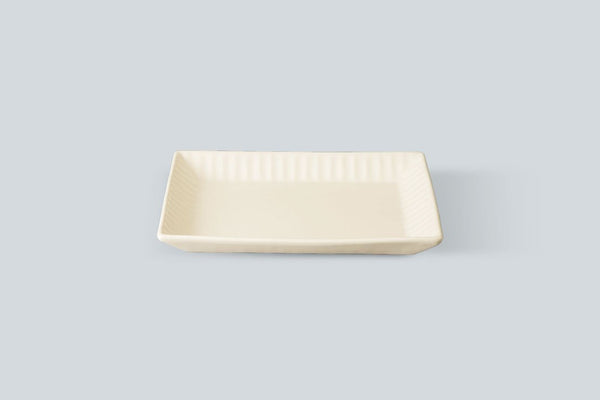 SAKUZAN Square Plate White 作山窯