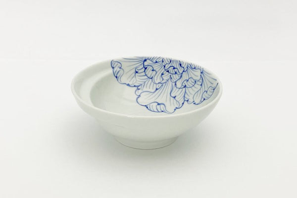 Shobido Kisen Kiln Cacomi Hot Pot Bowl お鍋の取り皿 Cacomi -かこみ- 【花弁紋 青】
