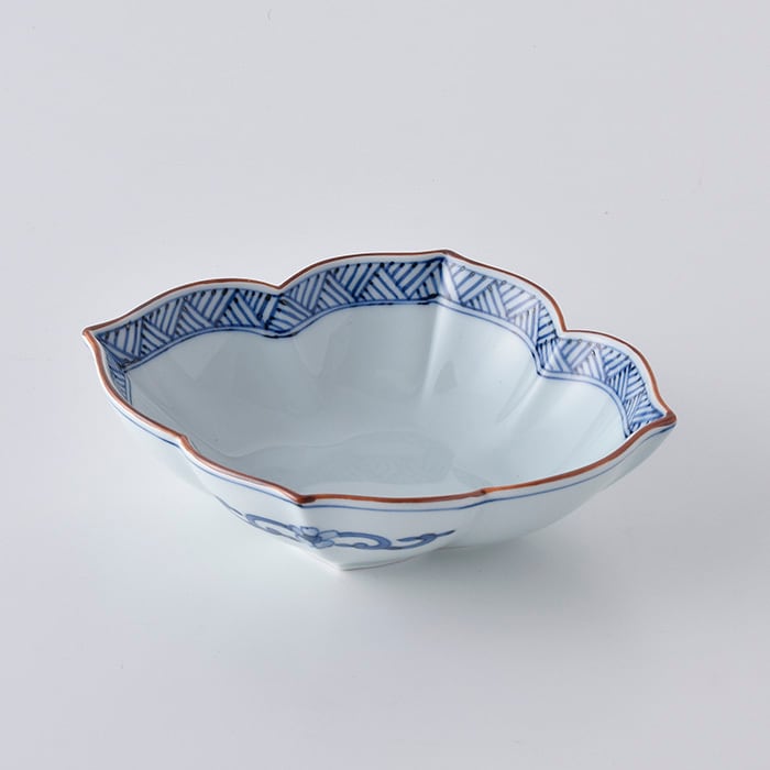 Korin Kiln Flower Pattern Sashimi Bowl - Thumbnail 4