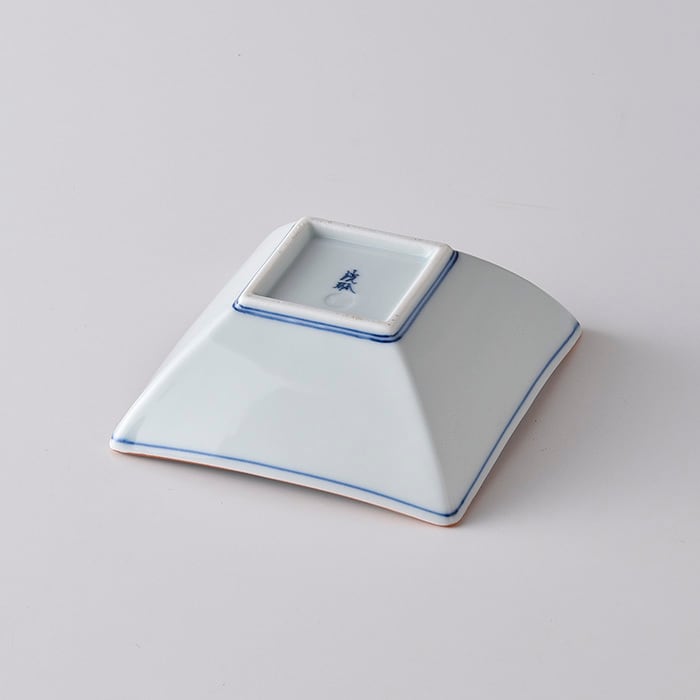 Korin Kiln Fortune Character Square bowl 4.5” - Thumbnail 4