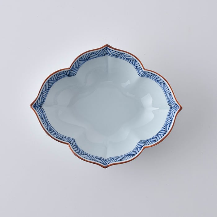 Korin Kiln Flower Pattern Sashimi Bowl - Thumbnail 2