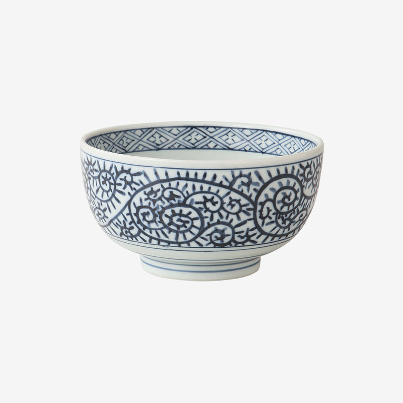 SAIKAI octopus arabesque pattern large bowl 蛸唐草紋