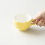 Origami Latte Cup and Saucer Yellow 10oz