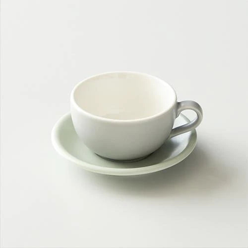 Origami Latte Cup and Saucer Matte Gray 8oz