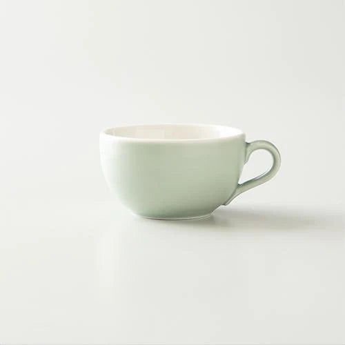 Origami Latte Cup and Saucer Matte Green 8oz