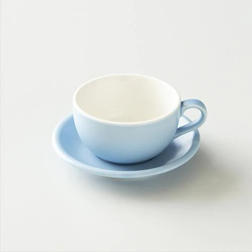 Origami Latte Cup and Saucer Matte Blue 8oz