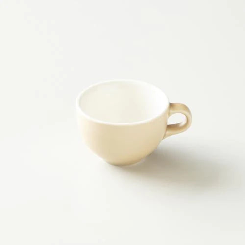 Origami Latte Cup and Saucer Matte Beige 6oz