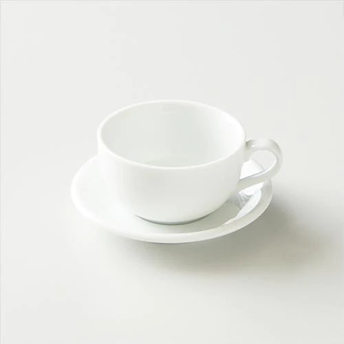 Origami Latte Cup and Saucer White 8oz