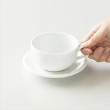 Origami Latte Cup and Saucer White 8oz