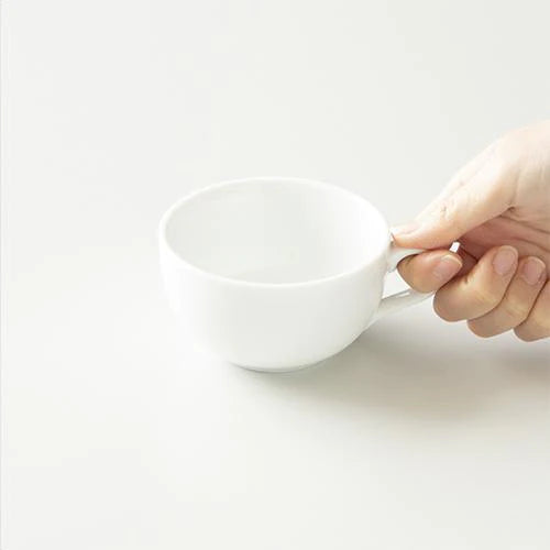 Origami Latte Cup and Saucer White 8oz