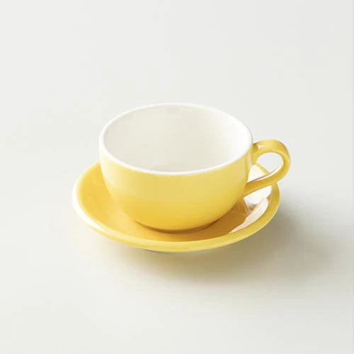 Origami Latte Cup and Saucer Yellow 8oz