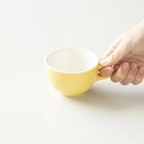 Origami Latte Cup and Saucer Yellow 6oz