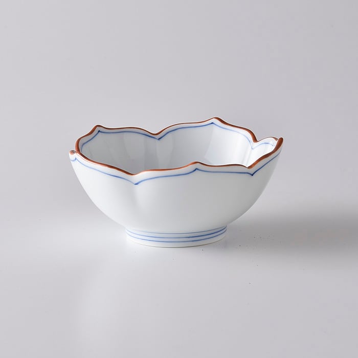 Korin Kiln Kikyo-shaped Bowl 桔梗絵  桔梗型小鉢