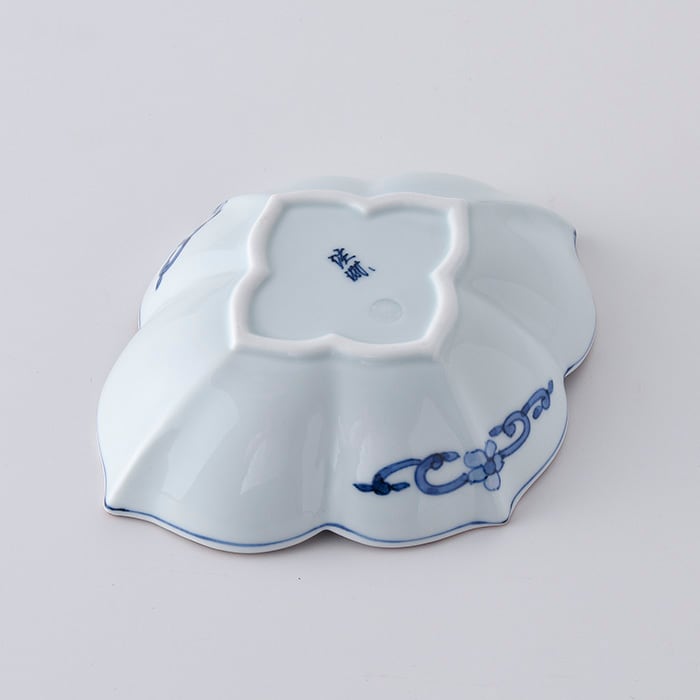 Korin Kiln Flower Pattern Sashimi Bowl - Thumbnail 5