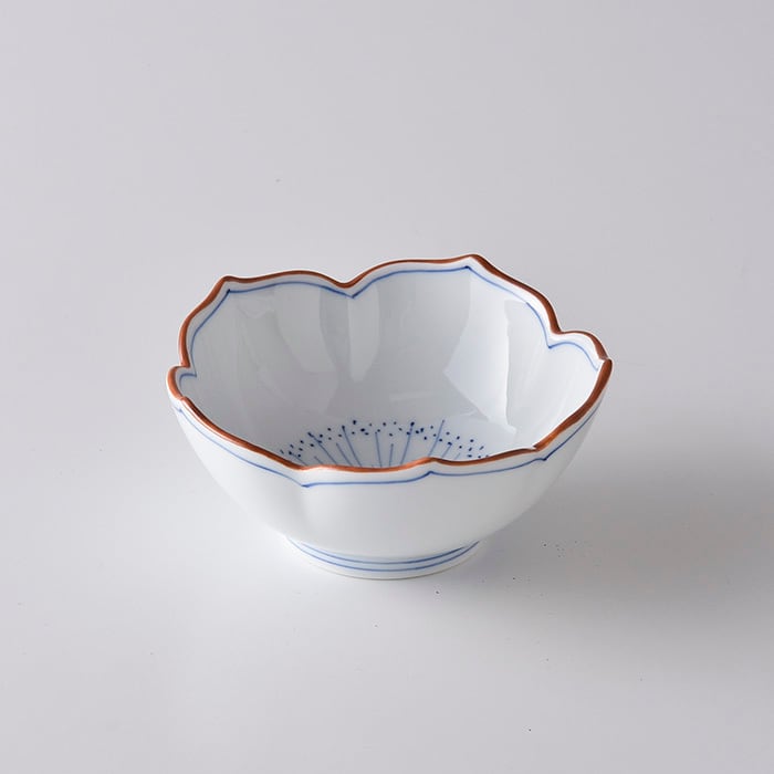Korin Kiln Kikyo-shaped Bowl 桔梗絵  桔梗型小鉢