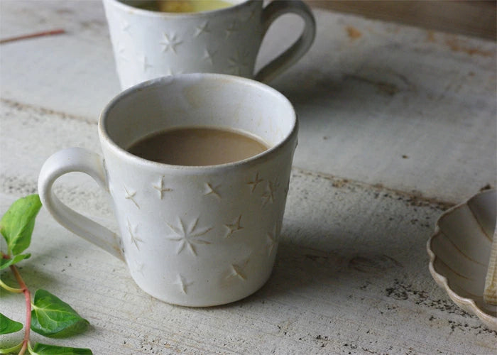 Wakasama Pottery Star Pattern Matte Texture Mug
