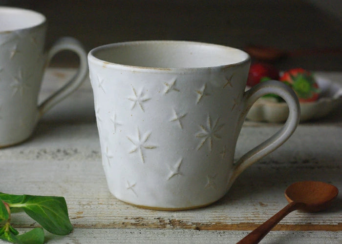 Wakasama Pottery Star Pattern Matte Texture Mug - Thumbnail 3